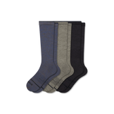 Men's Merino Wool Blend Everyday Compression Knee High Socks 3-Pack (15-20mmHg)