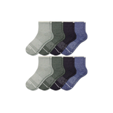 Men's Merino Wool Blend Quarter Sock 8-Pack