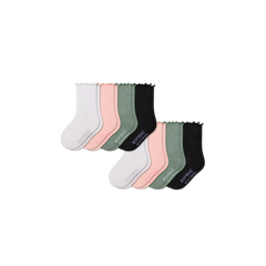 Junior Ruffle Rib Calf Sock 8-Pack