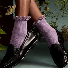 Women's Ruffle Lace Quarter Socks