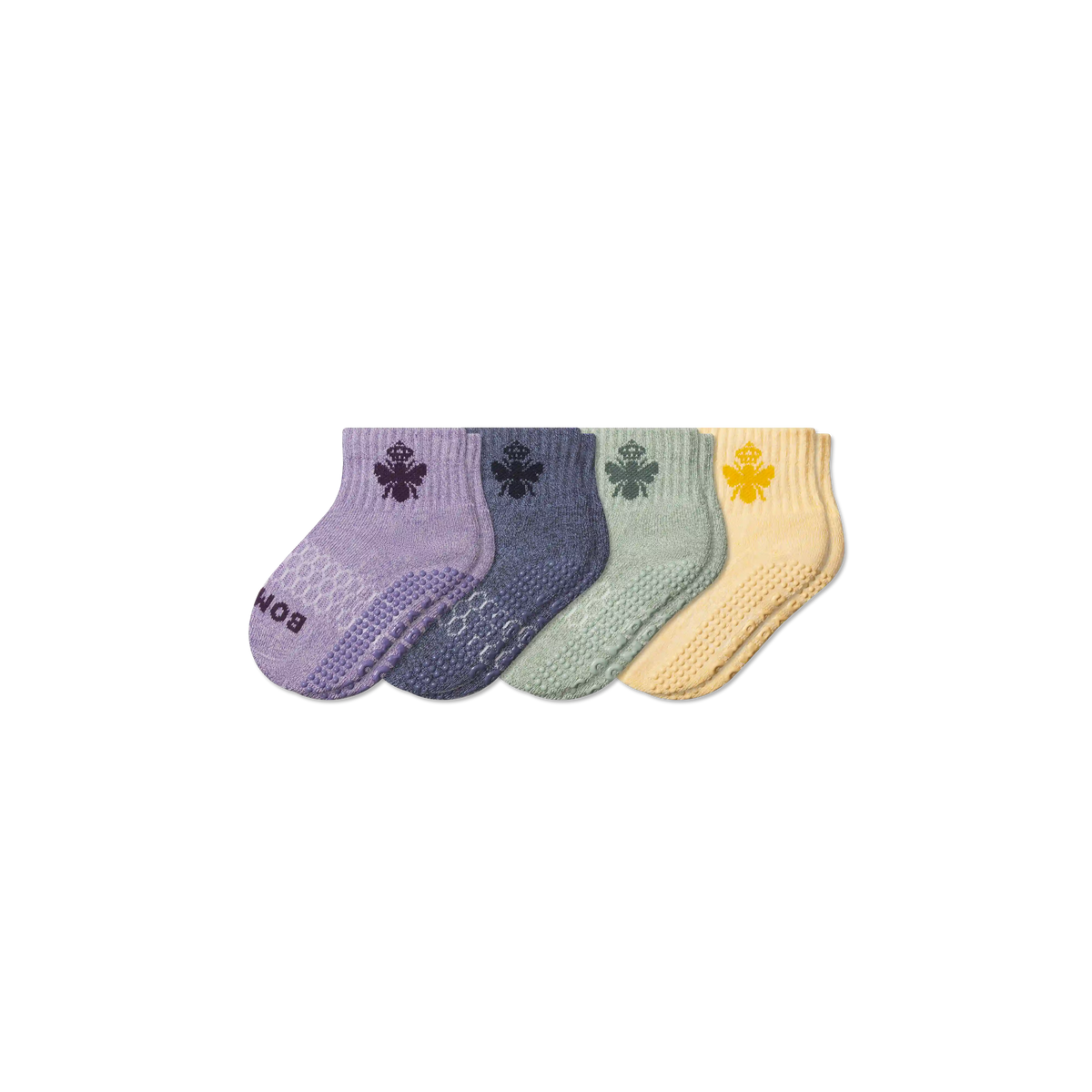Toddler Marl Gripper Calf Sock 4-Pack