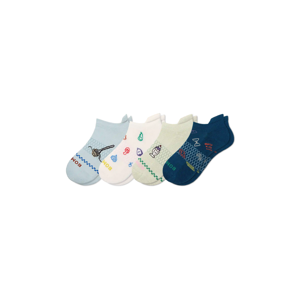 Youth Dinner Party Ankle Sock 4-Pack