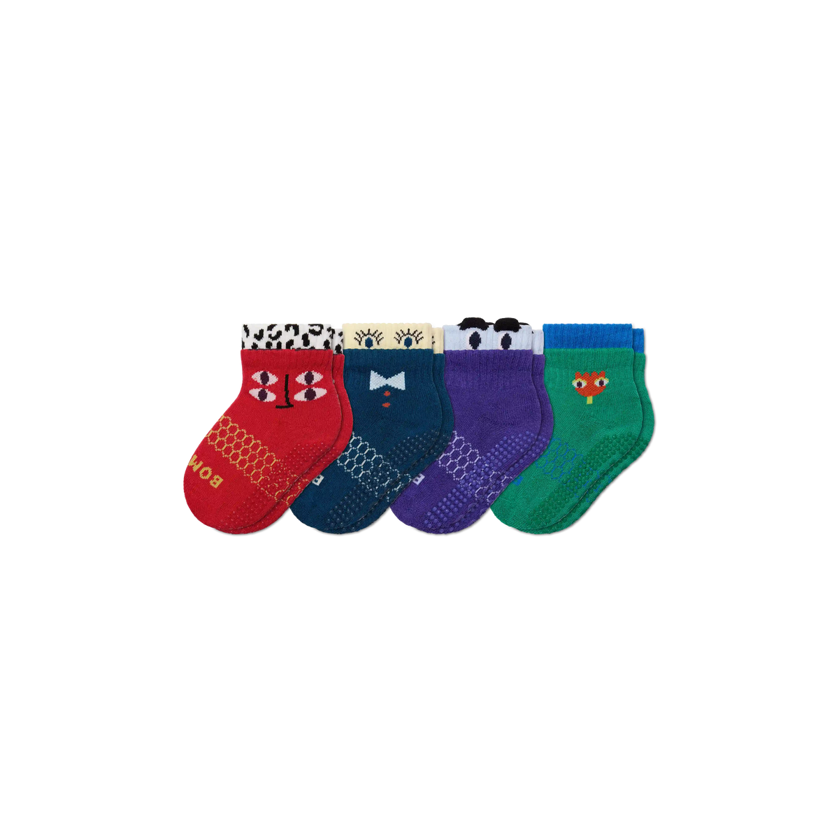Toddler Eye Spy Gripper Calf Sock 4-Pack