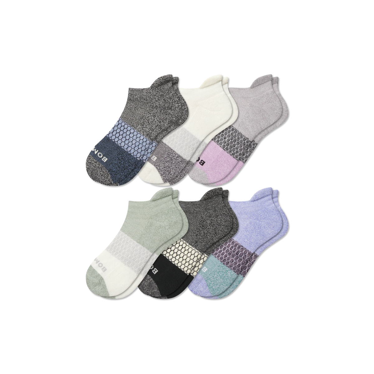 Youth Tri-Block Ankle Sock 6-Pack