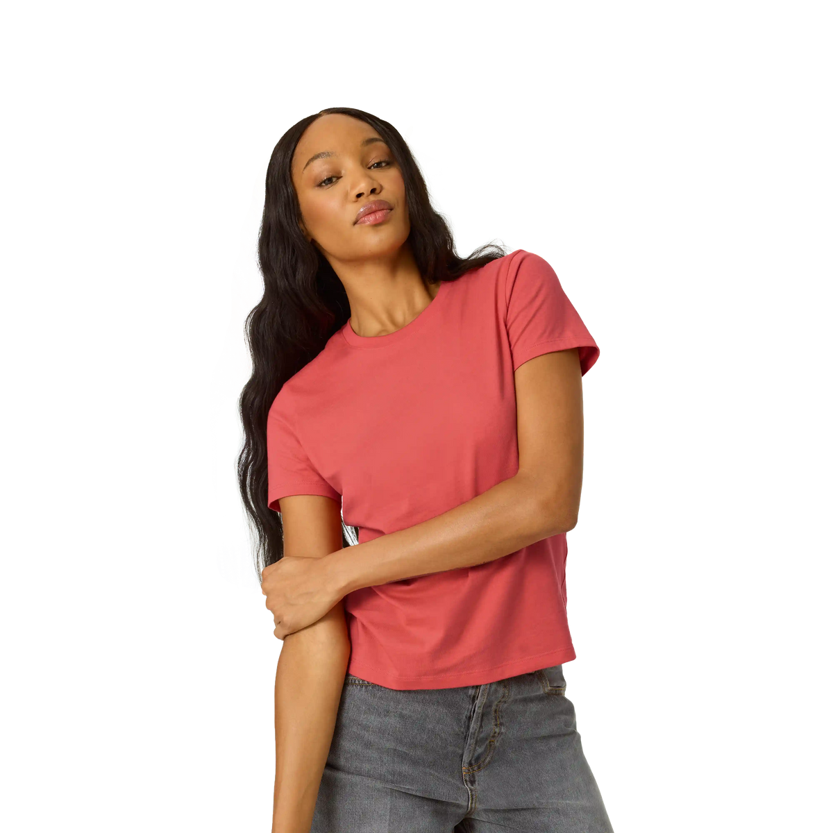 Women's Pima Cotton Slim Crew Neck T-Shirt