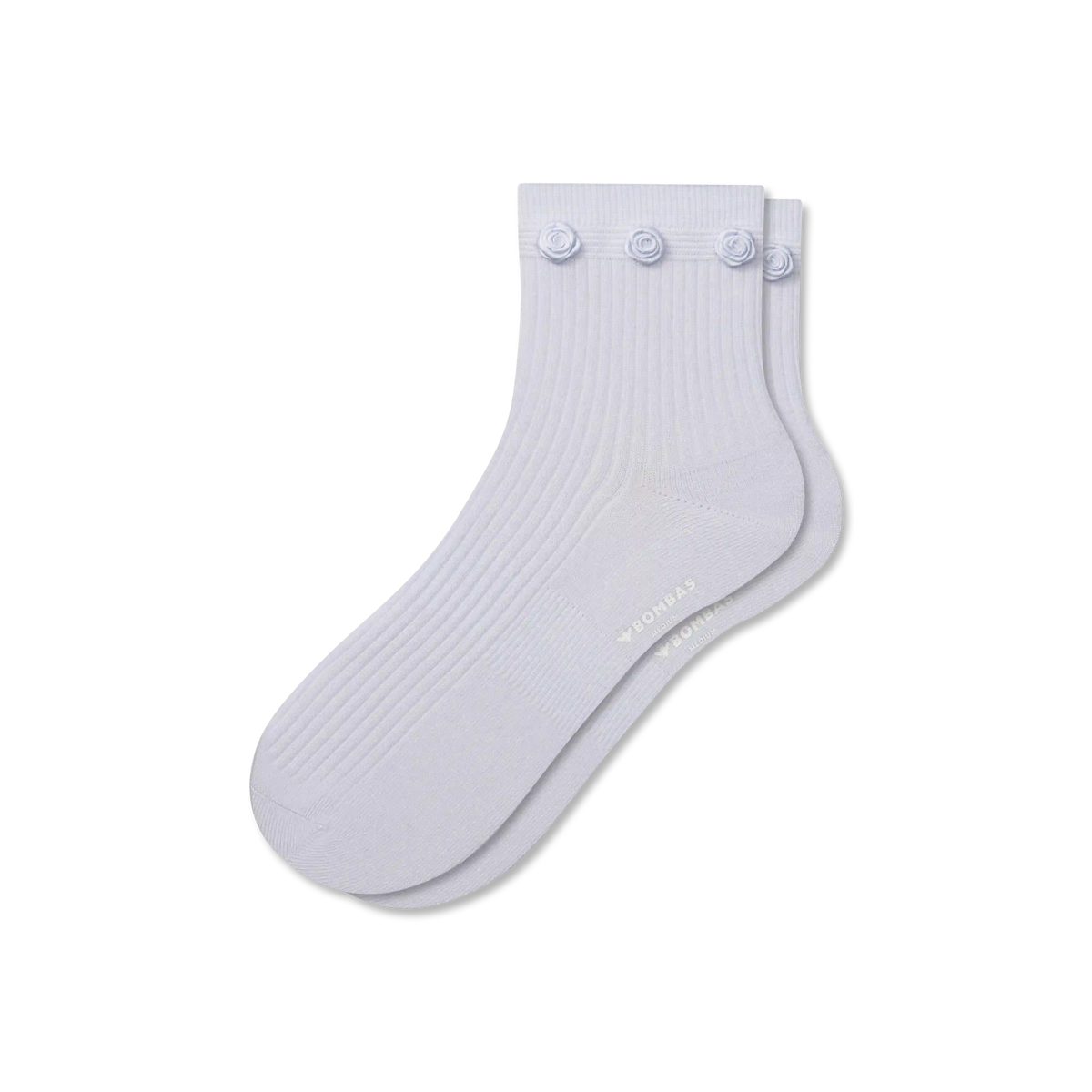 Women's Rosette True Rib Quarter Socks