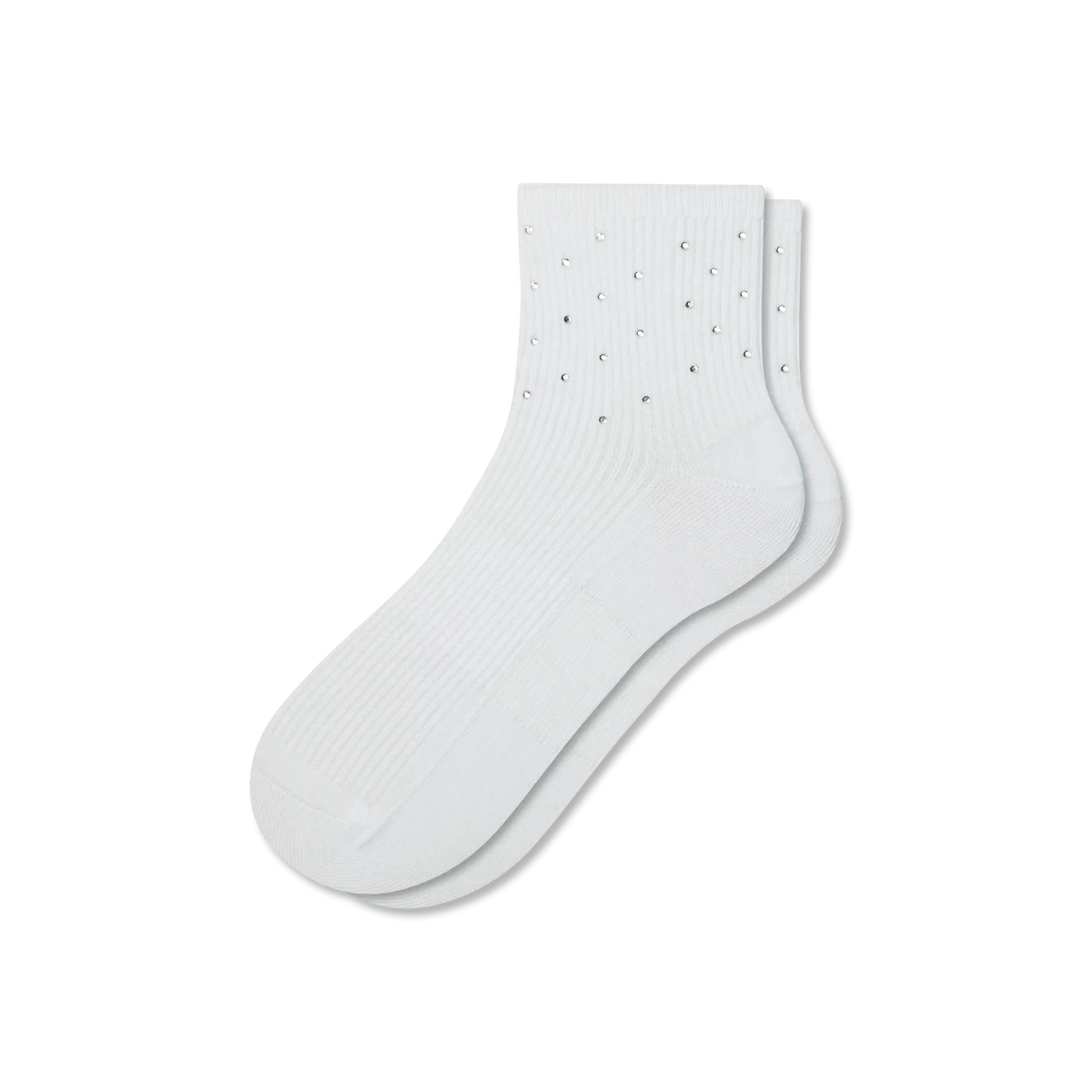 Women’s Rhinestone Rib Quarter Socks
