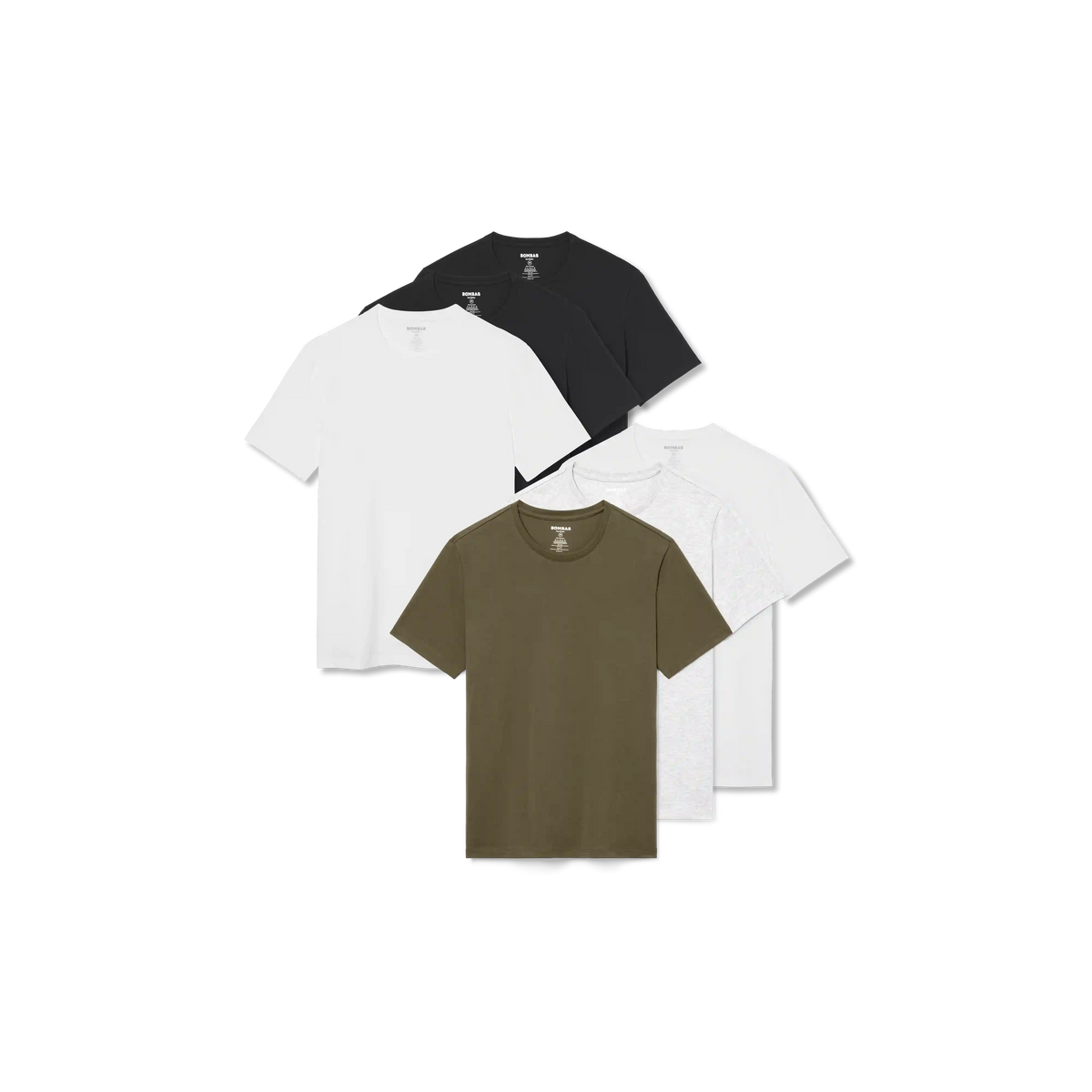 Men's Pima Cotton Slim Crew Neck T-Shirt 6-Pack
