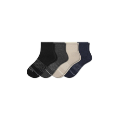 Men's Merino Wool Blend Quarter Sock 4-Pack