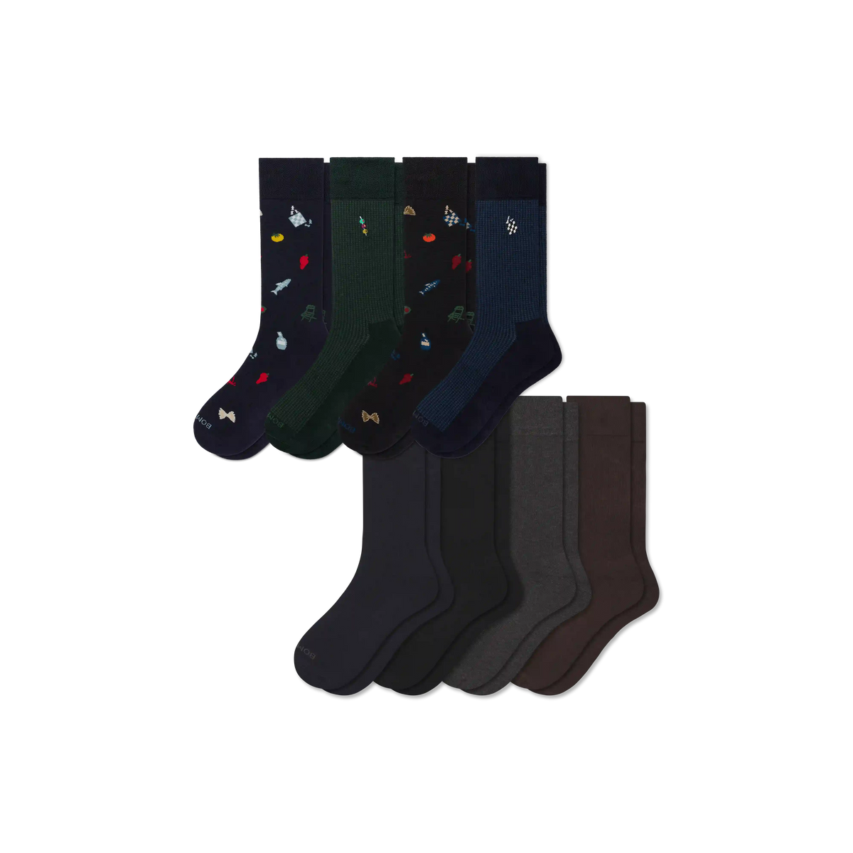 Men's Dress Calf Sock 8-Pack