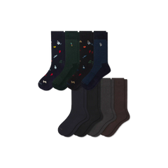 Men's Dress Calf Sock 8-Pack