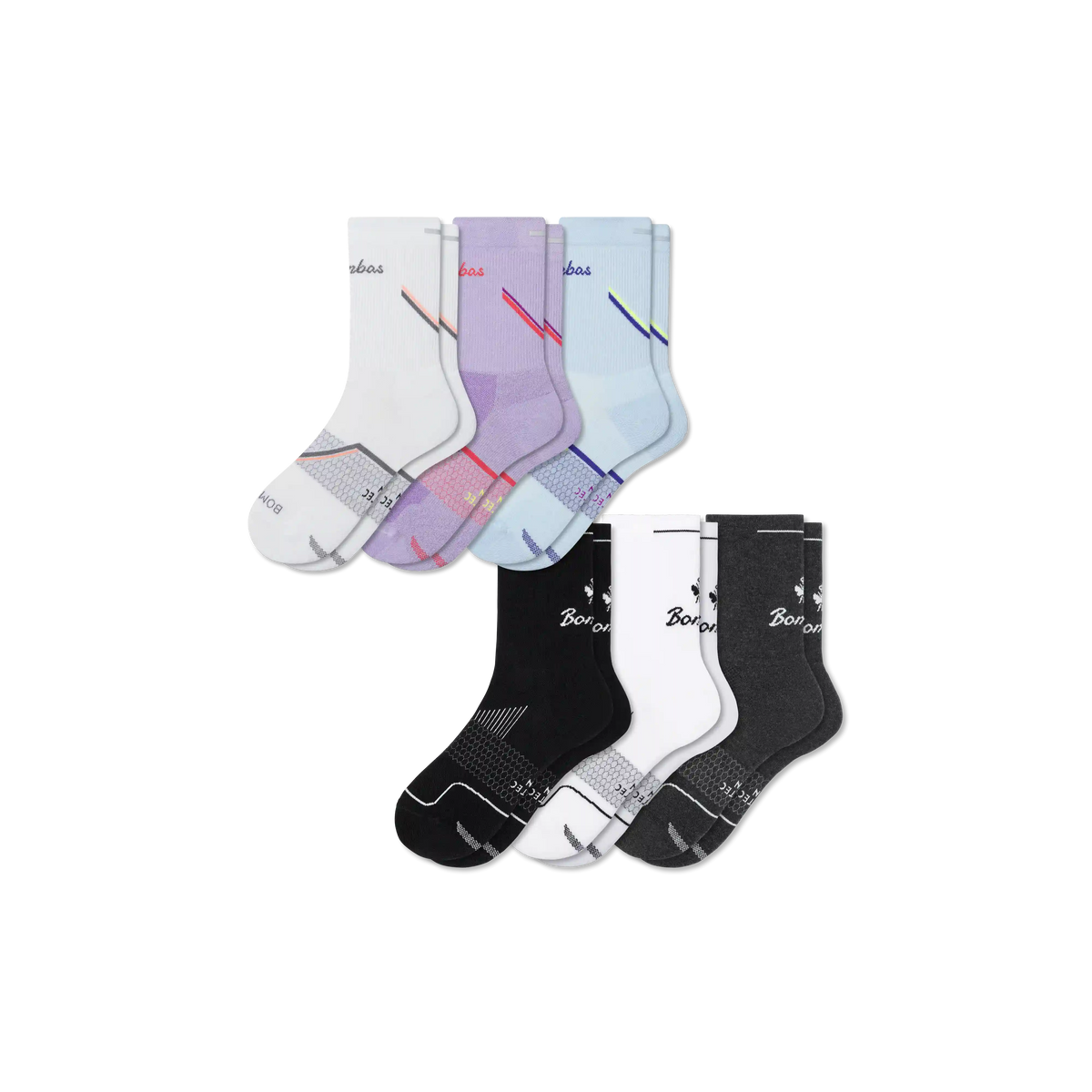Women's Run Half Calf Sock 6-Pack