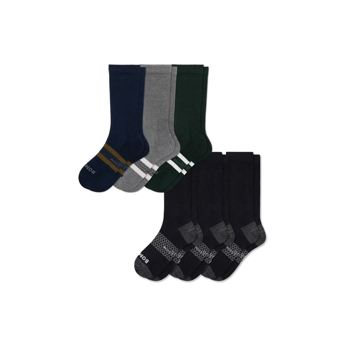 Men’s Everyday Compression Calf Sock 6-Pack (15-20mmHg)