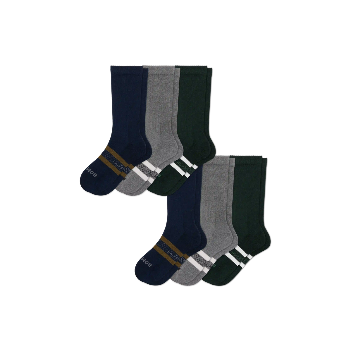 Men's Everyday Compression Knee High Sock 6-Pack (15-20mmHg)