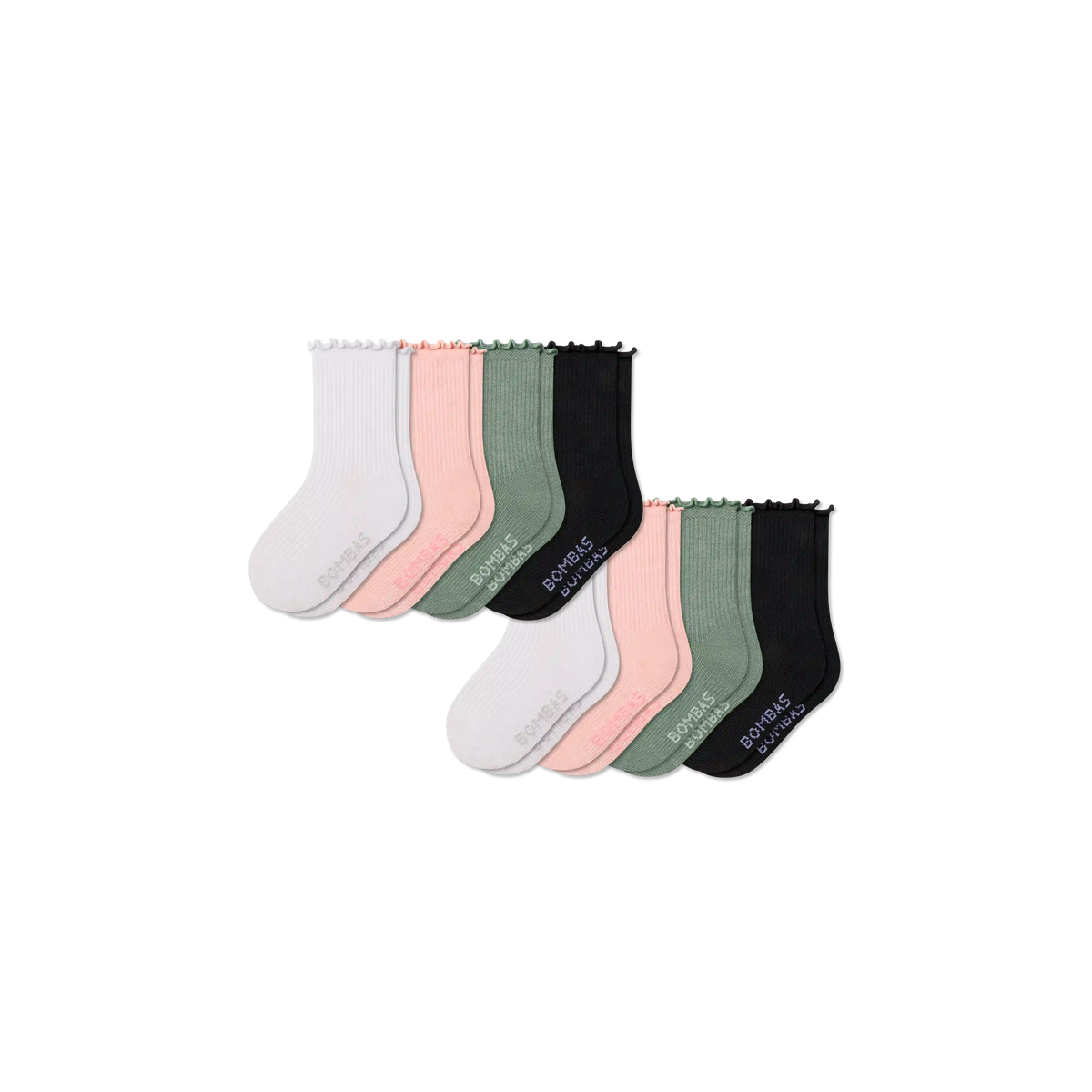 Toddler Ruffle Rib Calf Sock 8-Pack