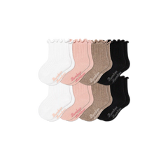 Baby Ruffle Rib Calf Sock 8-Pack (0-6 Months)