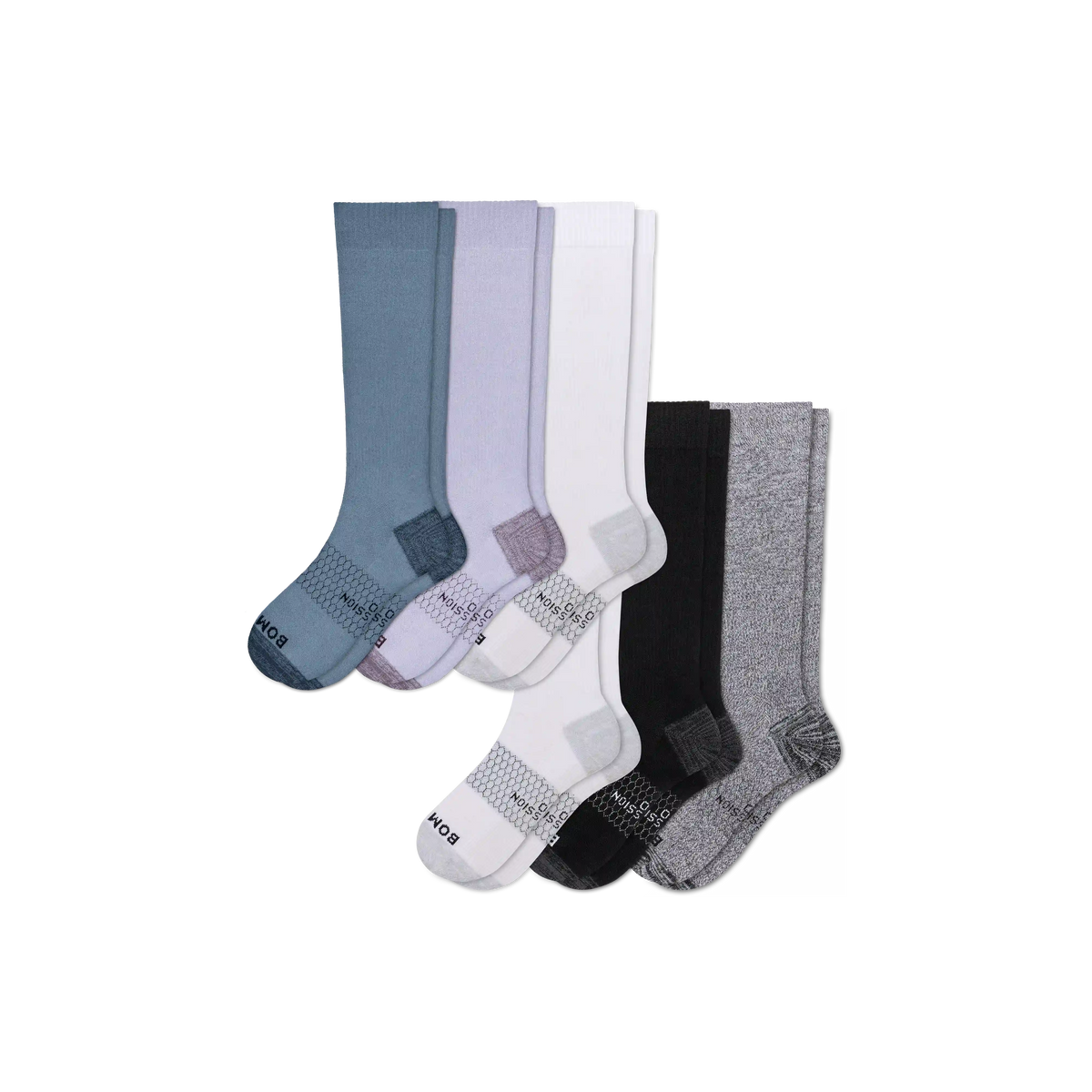 Women's Medical Grade Compression Knee High Sock 6-Pack (20-30mmHg)