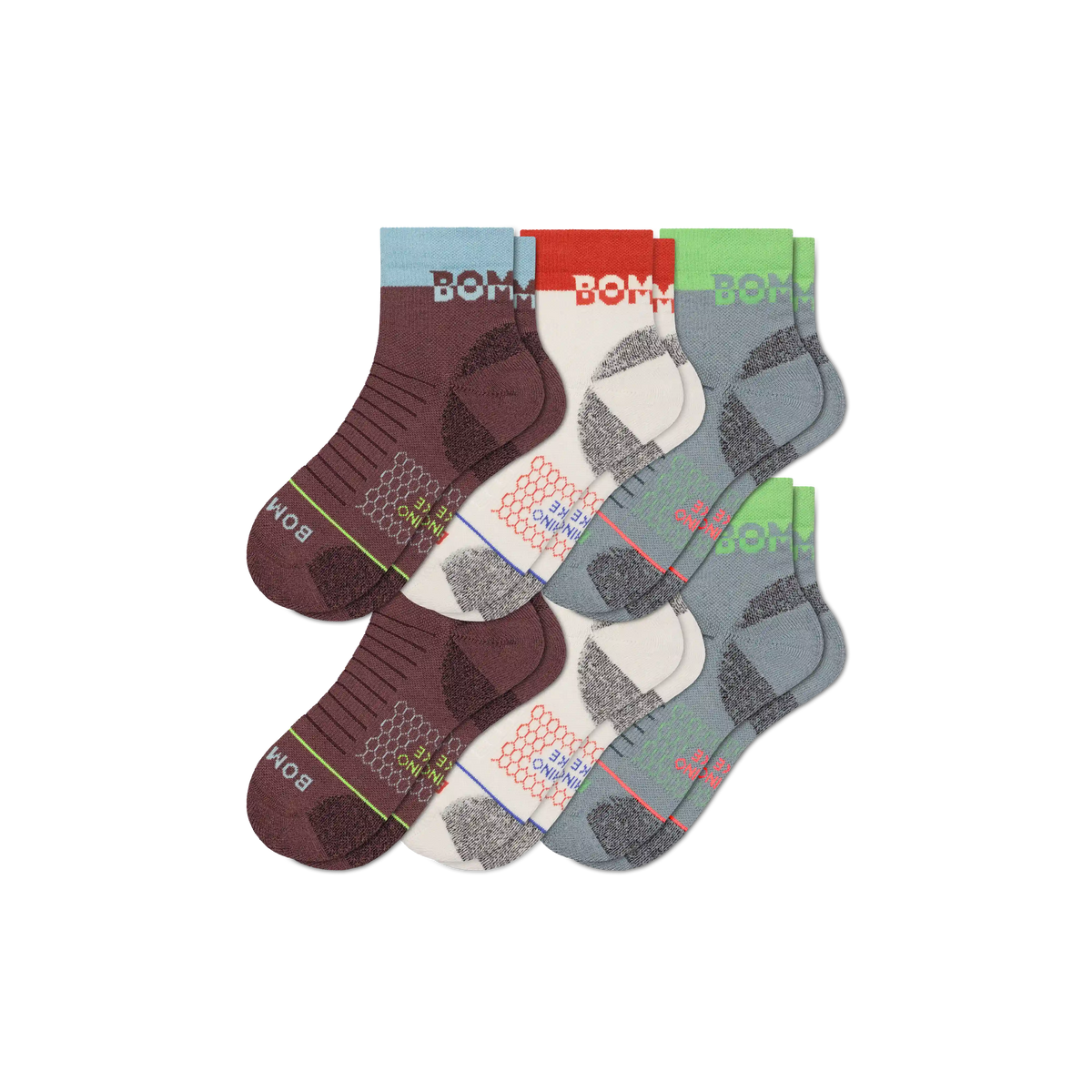 Women's Merino Wool Blend Hiking Calf Sock 6-Pack